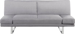 YORK - Slaapbank 2-zits - Grijs - Polyester