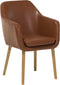 YORKVILLE - Eetkamerstoel - Bruin - Kunstleer