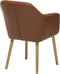 YORKVILLE - Eetkamerstoel - Bruin - Kunstleer