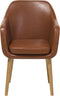 YORKVILLE - Eetkamerstoel - Bruin - Kunstleer