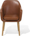 YORKVILLE - Eetkamerstoel - Bruin - Kunstleer
