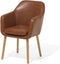 YORKVILLE - Eetkamerstoel - Bruin - Kunstleer