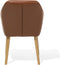 YORKVILLE - Eetkamerstoel - Bruin - Kunstleer