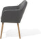YORKVILLE - Eetkamerstoel - Grijs - Kunstleer