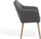 YORKVILLE - Eetkamerstoel - Grijs - Kunstleer