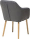 YORKVILLE - Eetkamerstoel - Grijs - Kunstleer