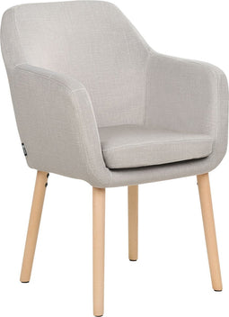 YORKVILLE II - Eetkamerstoel - Taupe - Fluweel