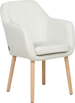 YORKVILLE II - Eetkamerstoel - Wit - Fluweel