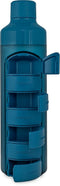 YOS Waterfles - Drinkfles met Pillendoos 7 Dagen - Medicijndoos voor Medicatie en/of Supplementen - Medicijndoosje 7 Dagen - Waterfles - Waterfles met aankoppelbare Pillendoos 7 dagen - Blauw