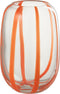 J-Line vaas pop art lijnen - glas - oranje - small