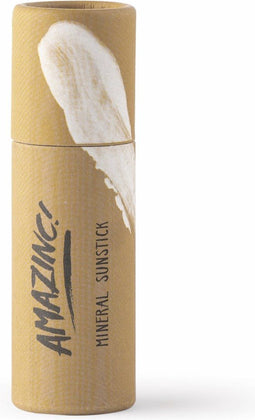 Amazinc! Sun Stick - SPF50 - Reef Safe - 25 gr Shark tooth white - Plastic vrij
