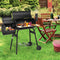 Robuuste Houtskoolbarbecue met Rookfunctie en Houten Werkblad – Ideaal voor Buiten