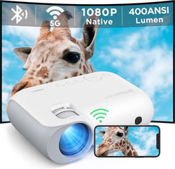 YOTON Y7 WiFi Beamer - Native 1080P Full HD - Bluetooth 5.0 - 9000 Lumen - Draadloze Schermspiegeling