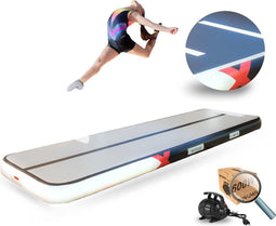 YouAre Turnmat — AirTrack Pro 4.0 | 3 meter — 15cm dik | Gymnastiek | Waterproof | incl. 600W sterke YouAre miniblower — 3m Gym fitness mat met elektrische lucht-pomp