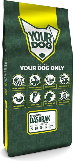 Yourdog Alpenlandse dasbrak Rasspecifiek Adult Hondenvoer 12kg | Hondenbrokken