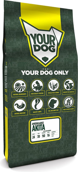 Yourdog Amerikaanse akita Rasspecifiek Adult Hondenvoer 12kg | Hondenbrokken