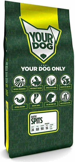 Yourdog Duitse spits Rasspecifiek Senior Hondenvoer 12kg | Hondenbrokken