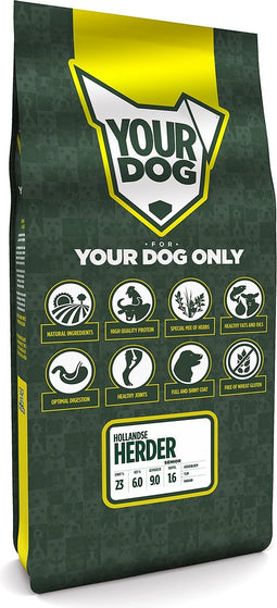 Yourdog Hollandse herder Rasspecifiek Senior Hondenvoer 12kg | Hondenbrokken