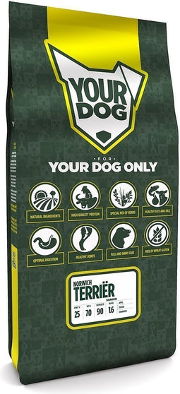 Yourdog Norwich terriër Rasspecifiek Senior Hondenvoer 12kg | Hondenbrokken