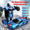 MEWAU 1:12 RC transformerende auto/robot - 2 in 1 afstand bestuurbare auto - gebaar waarneming - blauw