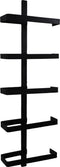 Wijnrek 5 flessen - 22x9x70 - Zwart - Metaal