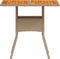 Tuintafel 80x80x75 cm poly rattan en acaciahout beige