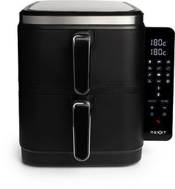 Nexxt - Double Stacked Airfryer - 11 l Inhoud - Zwart & RVS - 12 Kookprogramma's - Gestapeld Model -