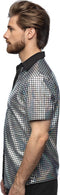 Boland - Shirt Disco Diamond zilver (L) - Volwassenen - Danser/danseres - 80's & 90's - Disco