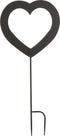 J-Line decoratie Tuin Hart Open - ijzer - zwart - large - 4 stuks
