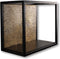 HSM Collection Wandbox Fletcher - 25x18x25 - Goud/zwart - Ijzer/Aluminium/Mangohout