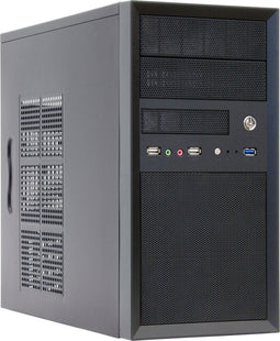 Chieftec CT-01B-OP - Mini Tower PC - Micro ATX - 1x 2.5" en 3x 3.5" bays - Zwart