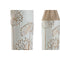 Set van 2 Vazen Home ESPRIT Beige Lichtbruin Metaal 13,5 x 13,5 x 71 cm (2 Onderdelen)