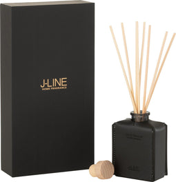 J-Line geurolie + stokjes - Black Diamond - leder - zwart - 100ml