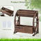 Coast Verhoogde Tuinbak - Houten Plantenbak Wagonvorm - 2 Niveaus - Bruin 56 x 33 x 56,5 cm