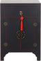 Nachtkastje DKD Home Decor Spar Rood Zwart Hout MDF 45 x 34 x 66 cm
