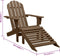 vidaXL - Tuinstoel - met - voetenbank - hout - bruin