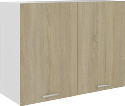 vidaXL - Hangkast - 80x31x60 - cm - bewerkt - hout - sonoma - eikenkleurig