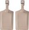 EverNeeds Bagagelabel - PU Leer - Privacyflap - Creme (2 stuks)