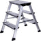 KRAUSE Monto Treppo - Opvouwbare Trap - Dubbelzijdig - Aluminium 2x3 Treden