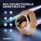 Valante Luxe Smartwatch - Smartwatch Dames - Rosé goud staal - 42 mm - Stappenteller - Hartslagmeter - Bloeddrukmeter - Saturatiemeter
