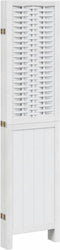 vidaXL - Kamerscherm - met - 5 - panelen - massief - paulowniahout - wit