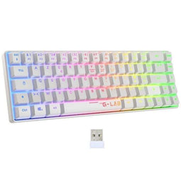 Gamingtoetsenbord - Membraan - The G-Lab - KEYZ HYDROGEN WL - Regenboogverlichting - Draadloos -...