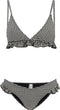 SHIWI Romy Ruffle - Dames Bikini - V-cut top met ruffles - Zwart - maat 38