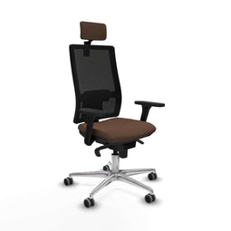 Piqueras y Crespo 3D086G2 - Bureaustoel - Hoofdsteun en armleuning - Donkerbruin