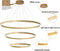 Ronde LED Moderne Hanglamp, 3 Gouden Ring Kroonluchter, Dimbaar Met Afstandsbediening 3000K-6000K Pl