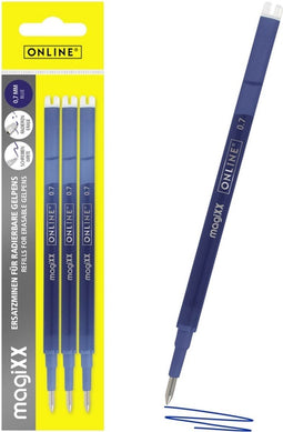 Gelschrijvervulling online magixx 0.7mm 3st blauw