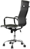 Feel Furniture Luxe Bureaustoel - Hoge Rugleuning - Donkergrijs met Zilveren Frame