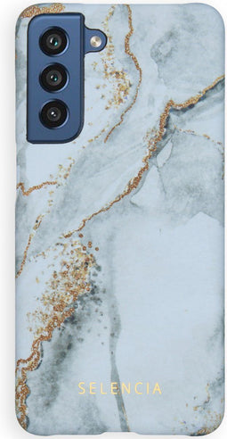 Selencia Hoesje Geschikt voor Samsung Galaxy S21 FE Hoesje - Selencia Maya Fashion Backcover - grijs
