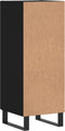 vidaXL - Dressoir - 34,5x34x90 - cm - bewerkt - hout - zwart