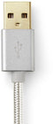 Nedis CCTB60600AL10 - USB A naar USB type-C Kabel - 100cm - Aluminium